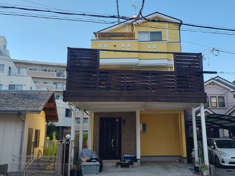 京都市南区 S様邸 外壁塗装・屋根塗装の施工後｜ラジカルシリコンと遮熱フッ素で美しく仕上がった外観
